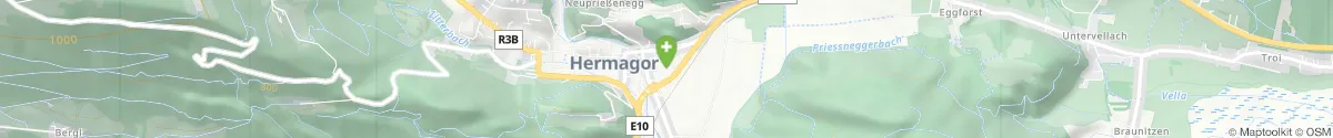 Kartendarstellung des Standorts für Gailtal Apotheke in 9620 Hermagor